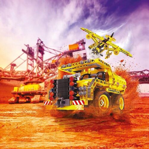 Goodyear Technic Dump Truck & Aircraft 2-in-1 Bouwset